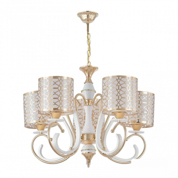 Подвесная люстра Arte Milano Florentia-1237 301237/5 Wh/Gd Подвесная люстра Arte Milano Florentia-1237 301237/5 Wh/Gd