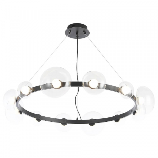 Подвесная светодная люстра Crystal Lux Bosque SP12 Black/Transparent Подвесная светодная люстра Crystal Lux Bosque SP12 Black/Transparent