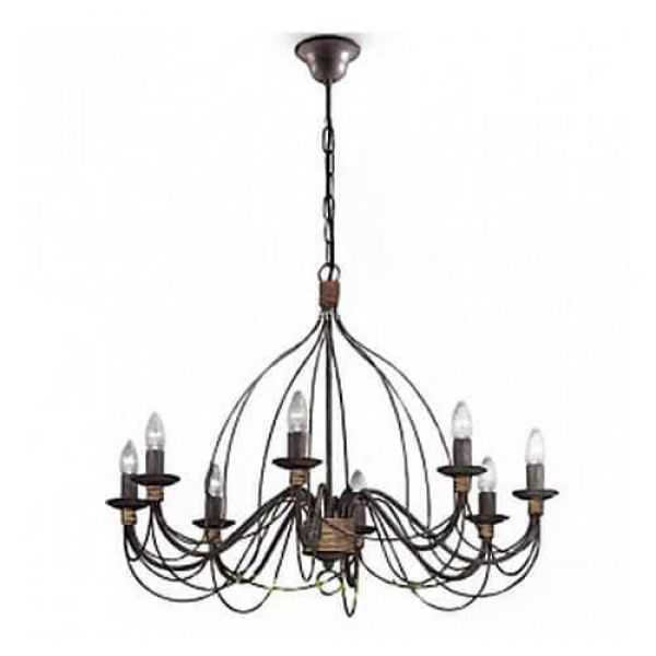 Подвесная люстра Ideal Lux Corte SP8 Ruggine 057194 Подвесная люстра Ideal Lux Corte SP8 Ruggine 057194