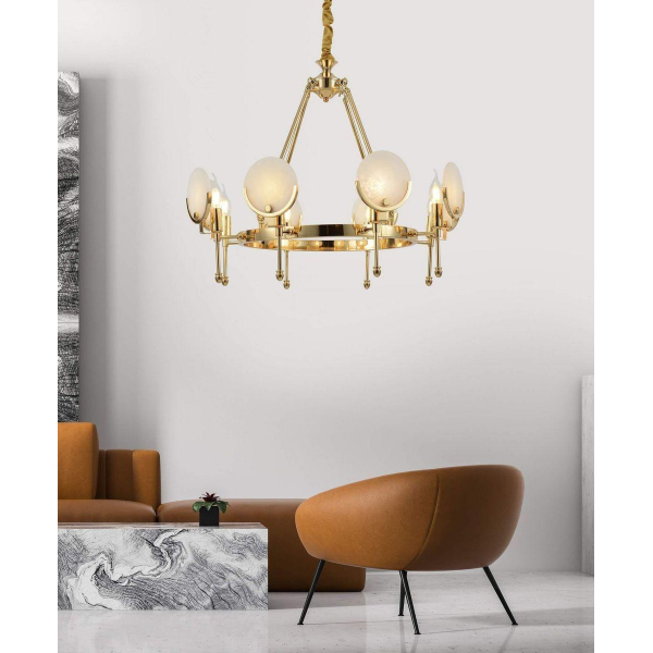 Подвесная люстра Lumina Deco Montego LDP 8010-8 F.GD Подвесная люстра Lumina Deco Montego LDP 8010-8 F.GD