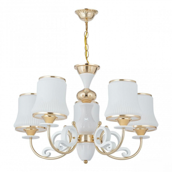 Подвесная люстра Arte Milano Florentia-1097 301097/5 Wh/Gd Подвесная люстра Arte Milano Florentia-1097 301097/5 Wh/Gd