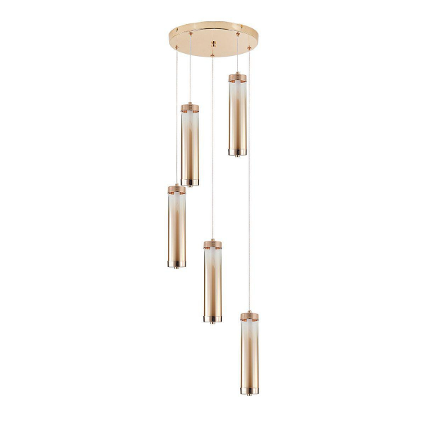 Подвесная светодиодная люстра Indigo Rilucente 11061/5P Gold V000151L Подвесная светодиодная люстра Indigo Rilucente 11061/5P Gold V000151L