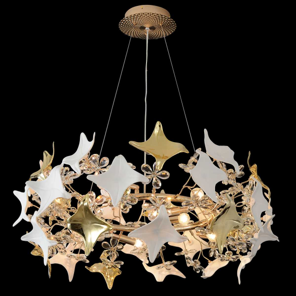 Подвесная люстра Crystal Lux LETISIA SP8 GOLD Подвесная люстра Crystal Lux LETISIA SP8 GOLD