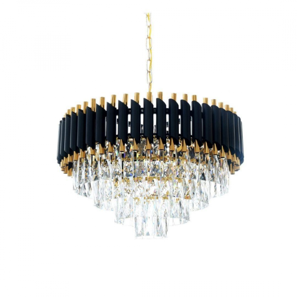 Подвесная люстра Lumina Deco Funneli LDP 6003-550 BK+F.GD Подвесная люстра Lumina Deco Funneli LDP 6003-550 BK+F.GD