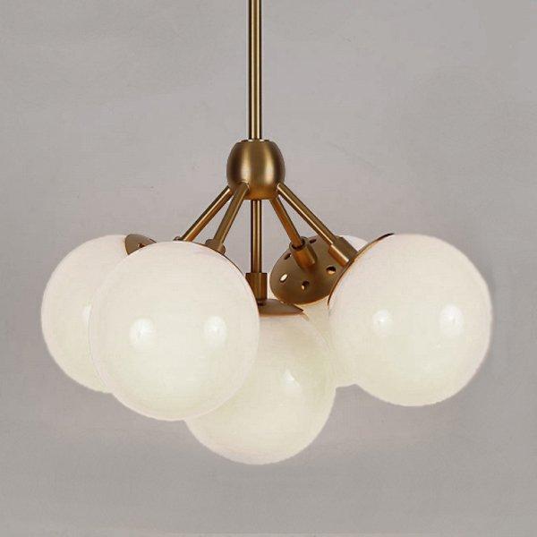 Подвесная люстра Imperium Loft Modo 5 Brass ColorAmp; White Glass 75474-22