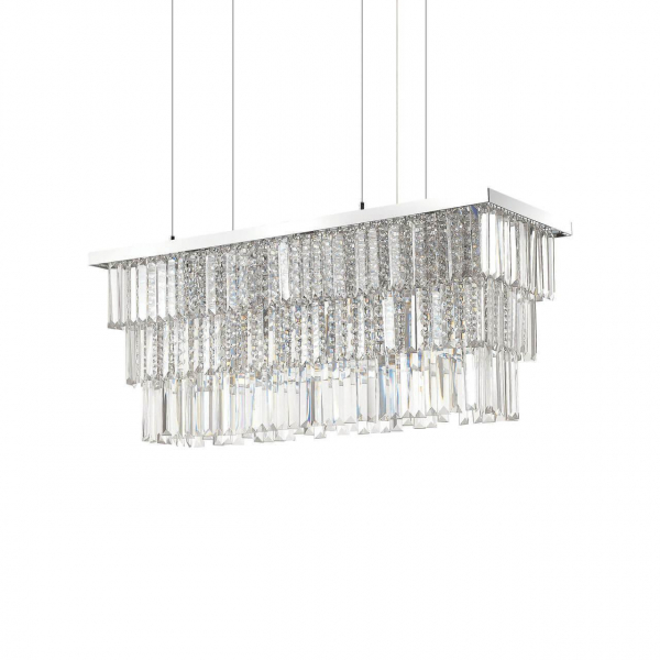 Подвесная люстра Ideal Lux Martinez SP6 Cromo 166322 Подвесная люстра Ideal Lux Martinez SP6 Cromo 166322