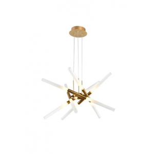 Люстра подвесная Alfa Light F3924-73 brass 10*G9 D60*H15 0