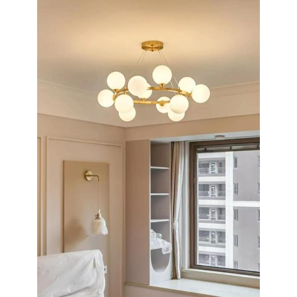 Люстра подвесная Alfa Light F2024-15 E27*12 Медный цвет