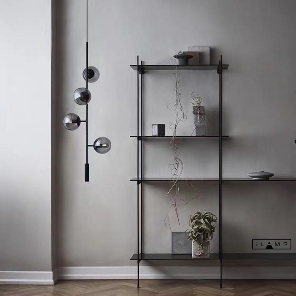 Подвесная люстра iLamp Artis 8149P/4B BK-SM