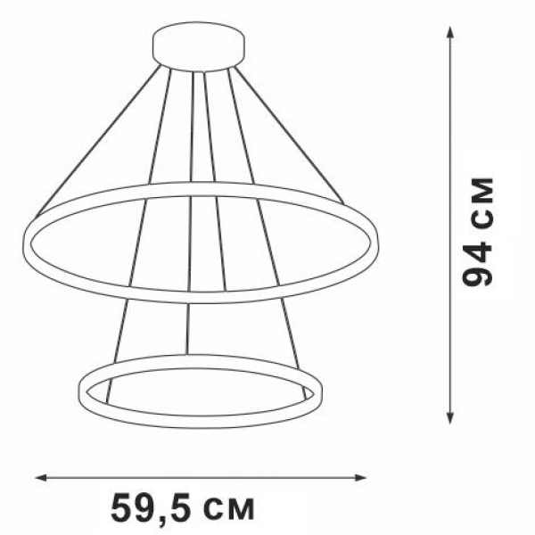 Подвесная люстра Vitaluce V04600-93/2S Подвесная люстра Vitaluce V04600-93/2S