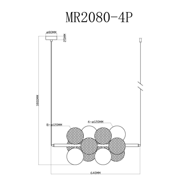 Подвесная люстра MyFar Michelle MR2080-4P Подвесная люстра MyFar Michelle MR2080-4P