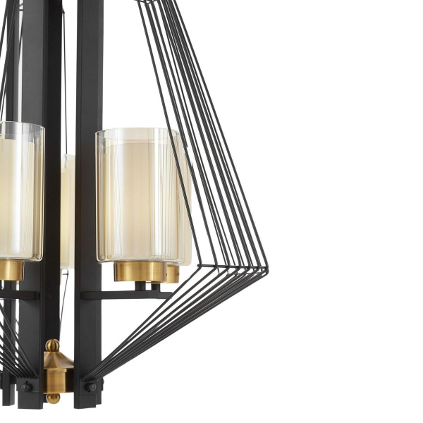 Подвесная люстра Lumina Deco Canti LDP 1244-5 BK+MD Подвесная люстра Lumina Deco Canti LDP 1244-5 BK+MD