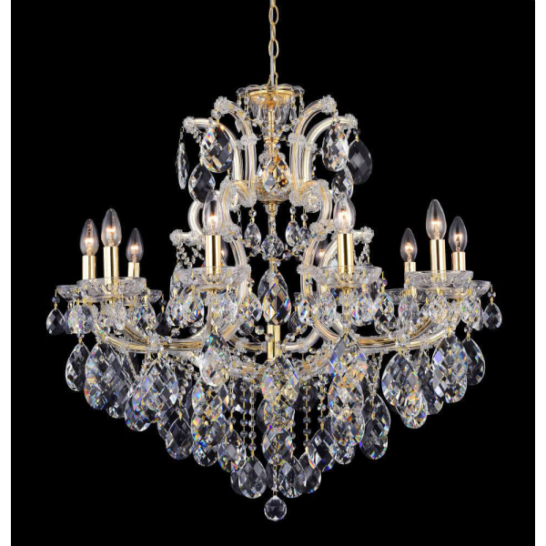 Подвесная люстра Crystal Lux Isabel SP11 Gold/Transparent