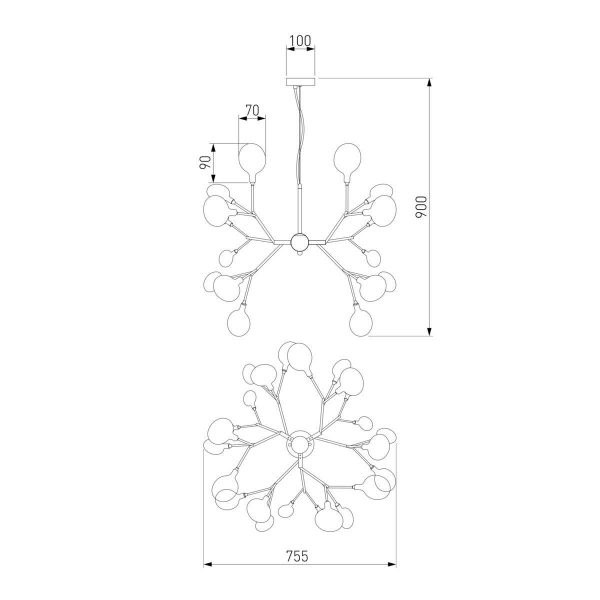 Подвесная люстра Bogates Lamella 554 Подвесная люстра Bogates Lamella 554