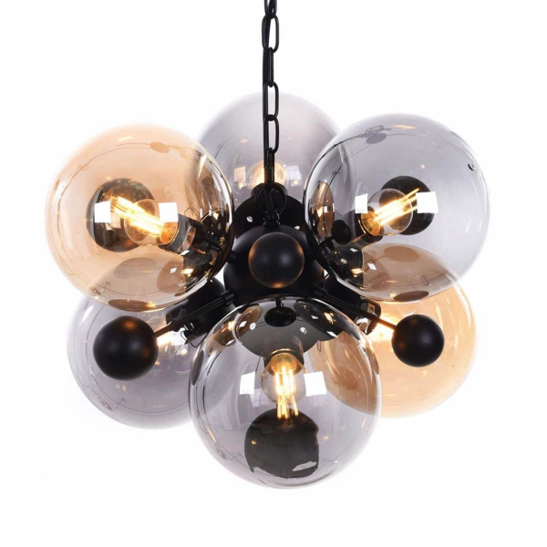 Подвесная люстра Lumina Deco Afrodis LDP 1138-6 AMB+GY Подвесная люстра Lumina Deco Afrodis LDP 1138-6 AMB+GY