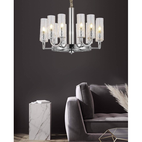 Подвесная люстра Lumina Deco Donatti LDP 8011-12 CHR Подвесная люстра Lumina Deco Donatti LDP 8011-12 CHR