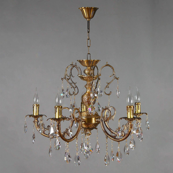 Подвесная люстра Ambiente Alicante 8888/5 AB Tear drop