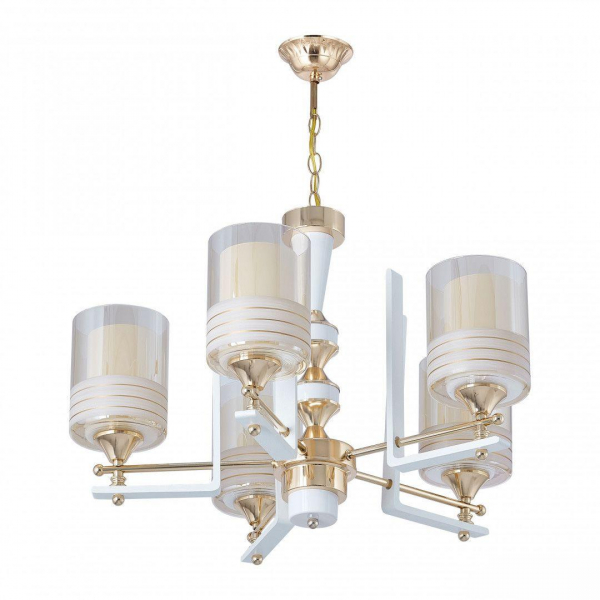 Подвесная люстра Arte Milano Florentia-6087 306087/5 Wh/Gd Подвесная люстра Arte Milano Florentia-6087 306087/5 Wh/Gd