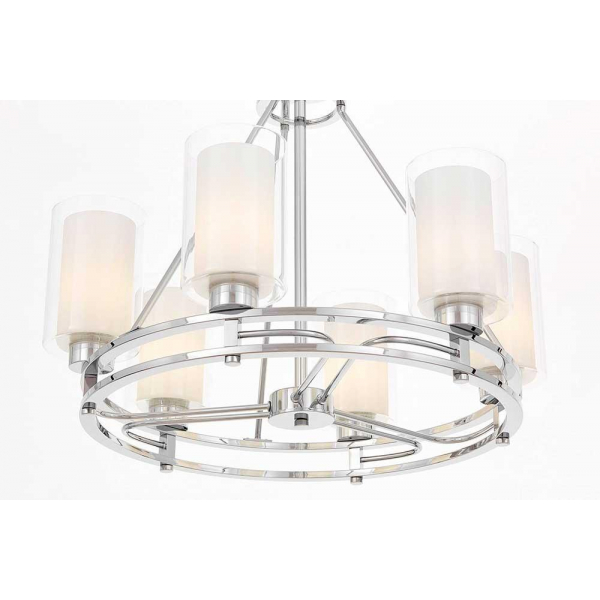 Подвесная люстра Lumina Deco Marietta LDP 8025-6 CHR+WT Подвесная люстра Lumina Deco Marietta LDP 8025-6 CHR+WT