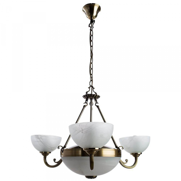 Подвесная люстра Arte Lamp Windsor White A3777LM-3-2AB Подвесная люстра Arte Lamp Windsor White A3777LM-3-2AB