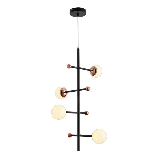 Подвесная светодиодная люстра Natali Kovaltseva Loft Led Lamps 81338 Gold Black Подвесная светодиодная люстра Natali Kovaltseva Loft Led Lamps 81338 Gold Black