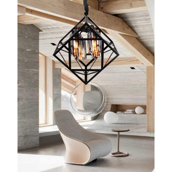 Подвесная люстра Lumina Deco Brutte LDP 11339-4 BK Подвесная люстра Lumina Deco Brutte LDP 11339-4 BK