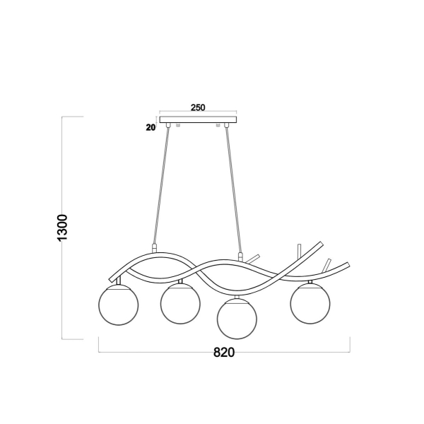 Подвесная люстра Freya Rosella FR8014PL-04BS