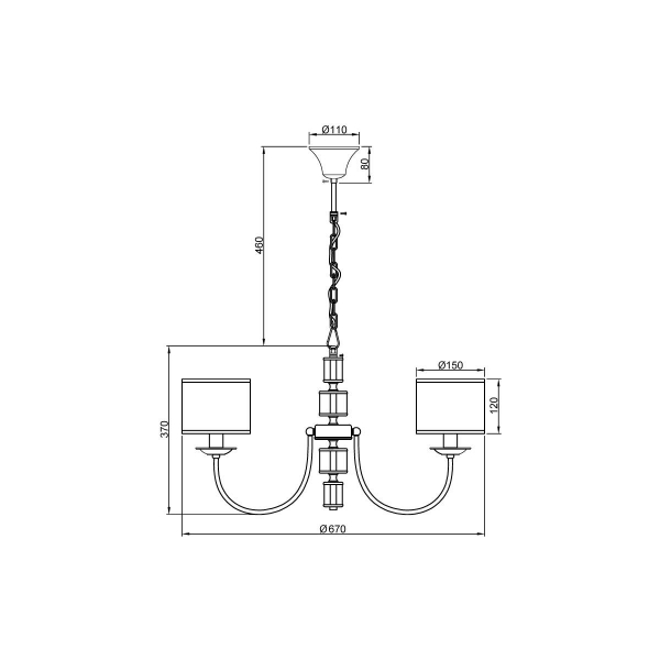 Подвесная люстра Vele Luce Soprano VL4194P06 Подвесная люстра Vele Luce Soprano VL4194P06