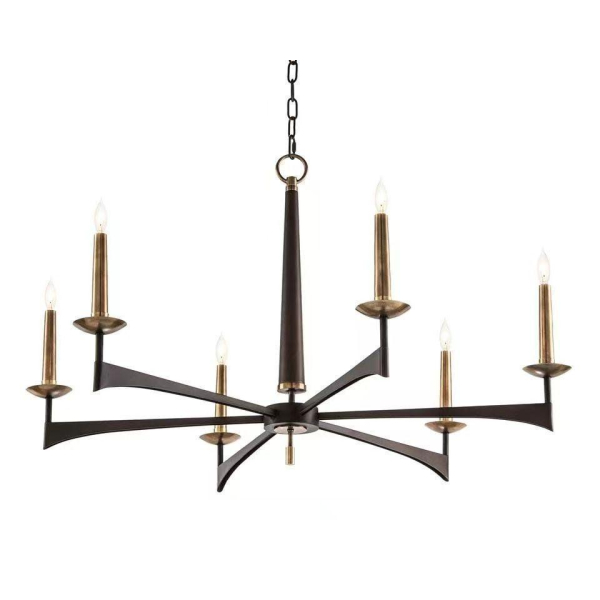 Люстра подвесная Alfa Light F1124-02 D750*H690 BK+COPEER