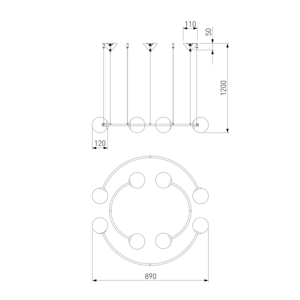 Подвесная люстра Bogates Brook 360/8