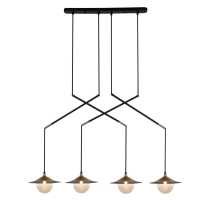 Подвесная люстра Gerhort G31085/4P BK+BGD WT