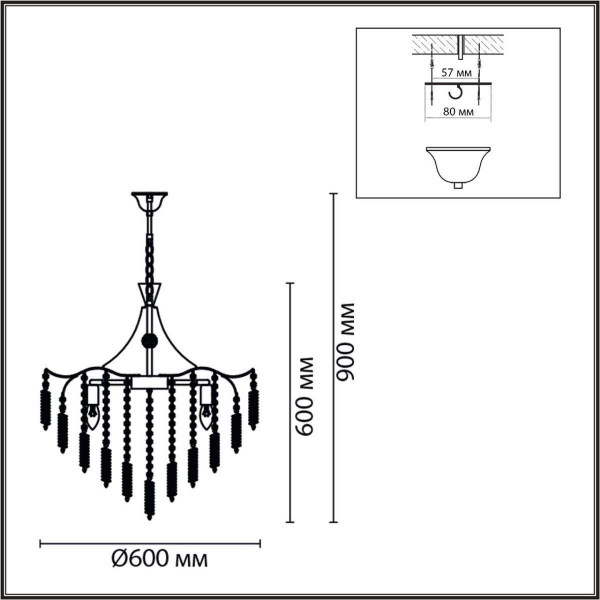Подвесная люстра Lumion Classi Kristina 8243/8 Подвесная люстра Lumion Classi Kristina 8243/8