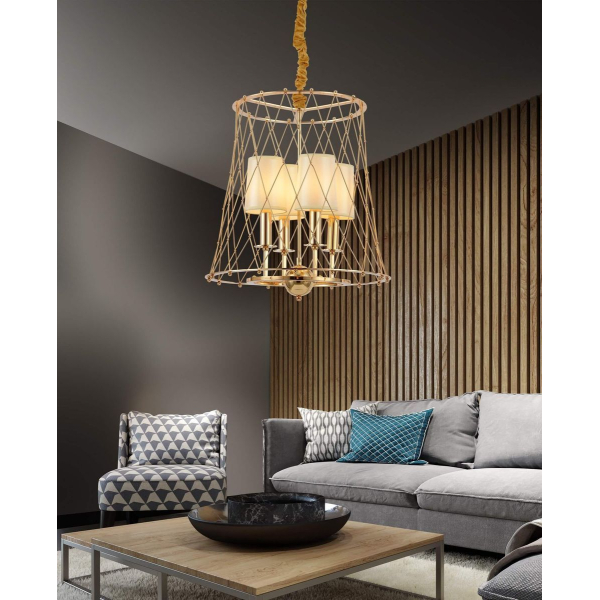 Подвесная люстра Lumina Deco Berton LDP 8013-4 F.GD