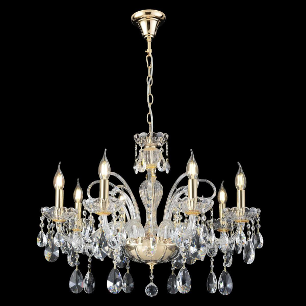Подвесная люстра Crystal Lux MONICA SP8 GOLD Подвесная люстра Crystal Lux MONICA SP8 GOLD
