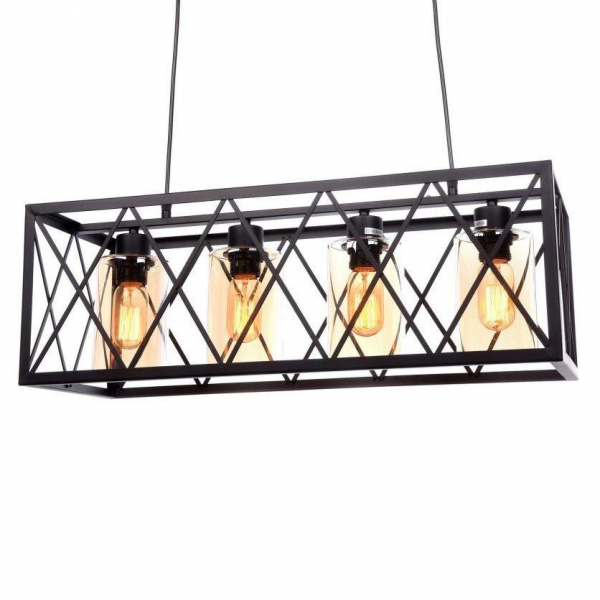 Подвесная люстра Lumina Deco Nortis LDP 11535-4 BK Подвесная люстра Lumina Deco Nortis LDP 11535-4 BK