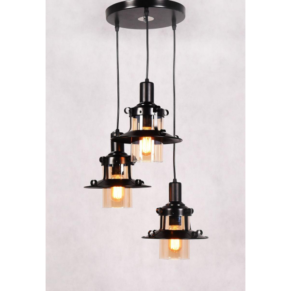 Подвесная люстра Lumina Deco Capri LDP 11328 B-3 BK Подвесная люстра Lumina Deco Capri LDP 11328 B-3 BK