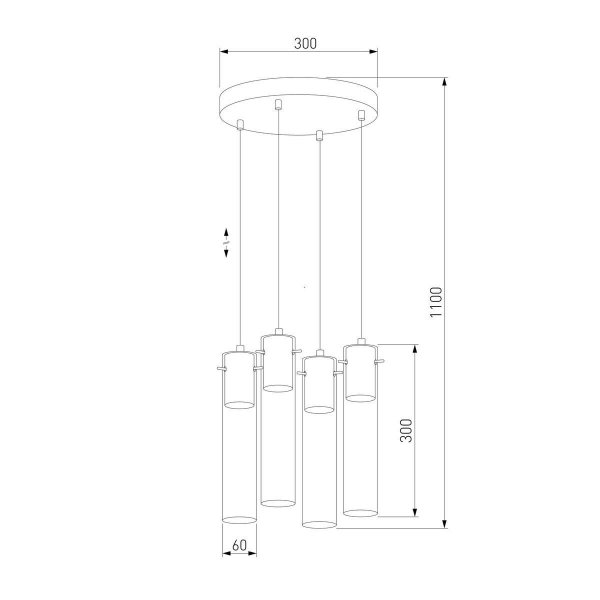 Подвесная люстра TK Lighting 3259 Look Graphite Подвесная люстра TK Lighting 3259 Look Graphite