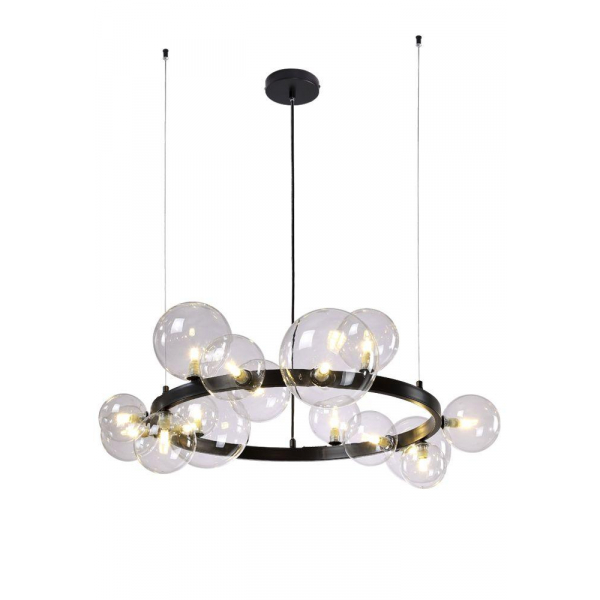 Подвесная люстра Crystal Lux Agata SP15 V2 Black/Transparente Подвесная люстра Crystal Lux Agata SP15 V2 Black/Transparente