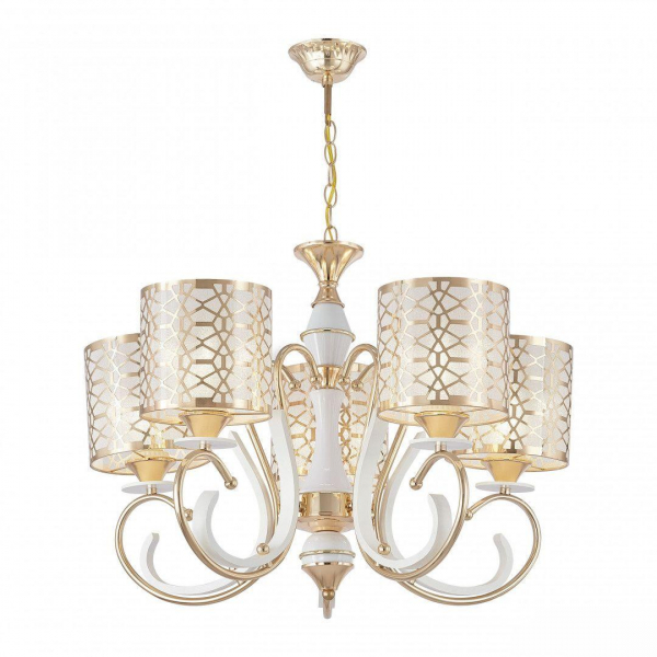 Подвесная люстра Arte Milano Florentia-1237 301237/5 Wh/Gd Подвесная люстра Arte Milano Florentia-1237 301237/5 Wh/Gd