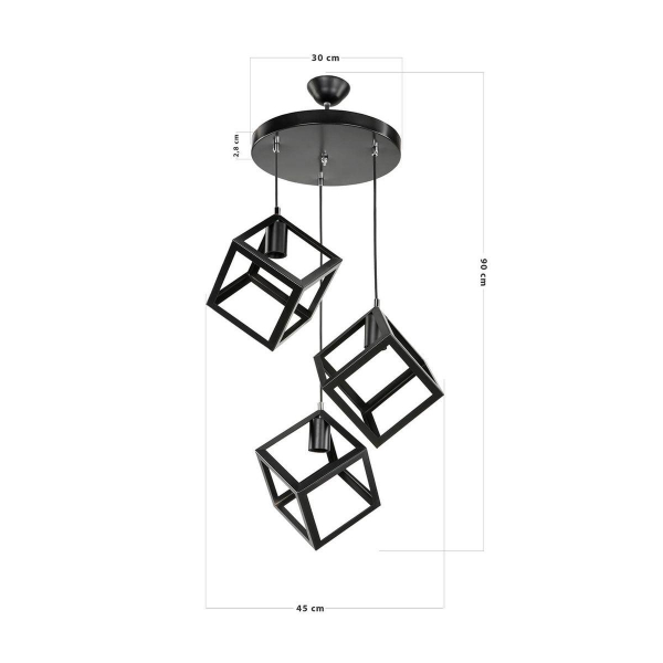 Подвесная люстра Toplight Cherilyn TL1604H-03BK Подвесная люстра Toplight Cherilyn TL1604H-03BK
