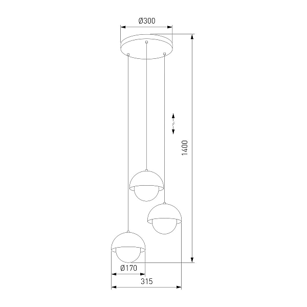 Подвесная люстра TK Lighting 10206 Bono