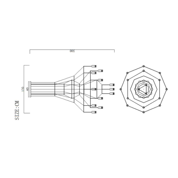 Подвесная люстра Imperium Loft Vibia Wireflow 75118-22