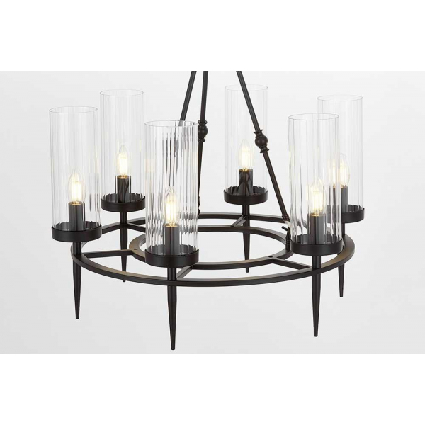 Подвесная люстра Lumina Deco Moratti LDP 8022-6 BK+PR Подвесная люстра Lumina Deco Moratti LDP 8022-6 BK+PR
