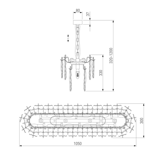 Подвесная люстра Bogates Leaf 370 Подвесная люстра Bogates Leaf 370