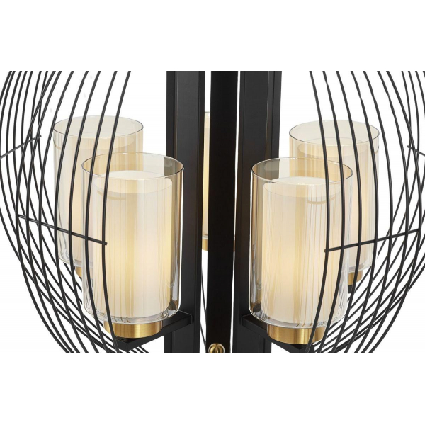 Подвесная люстра Lumina Deco Ponti LDP 1245-5 BK+MD Подвесная люстра Lumina Deco Ponti LDP 1245-5 BK+MD