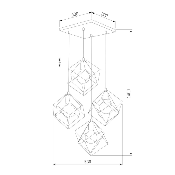 Подвесная люстра TK Lighting 2778 Alambre Подвесная люстра TK Lighting 2778 Alambre