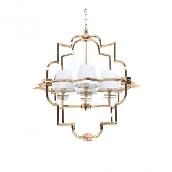 Подвесная люстра Lumina Deco Baltimore LDP 8020-4 GD+WT Подвесная люстра Lumina Deco Baltimore LDP 8020-4 GD+WT