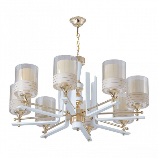 Подвесная люстра Arte Milano Florentia-6087 306087/8 Wh/Gd Подвесная люстра Arte Milano Florentia-6087 306087/8 Wh/Gd
