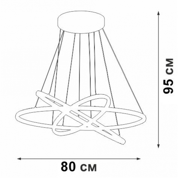 Подвесная светодиодная люстра Vitaluce V04628-03/3S Подвесная светодиодная люстра Vitaluce V04628-03/3S