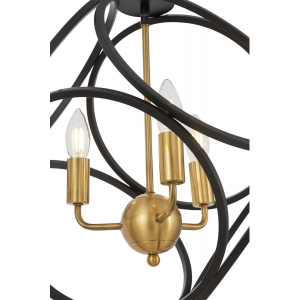 Подвесная люстра Lumina Deco Casai LDP 1243-3 BK+MD Подвесная люстра Lumina Deco Casai LDP 1243-3 BK+MD